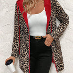 Brooke | Reversible Hooded Coat with Leopard Print