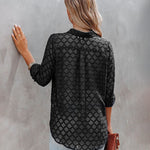 Nadorine Long Sleeve Button Up Shirt Summer Sheer Tulle Top for Women Casual Loose Business Casual 2026 | Under