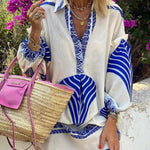 Printed Tunic Shirt Mini Dress