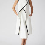 False Two Sleeveless Solid Color Midi Dresses