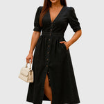 Eva | Elegant Denim Dress