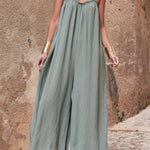 Vacation Casual Suspender Loose Wide Leg Jumpsuit