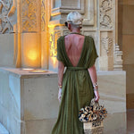 Lurex georgette dress