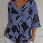Eloriel | Floral button-down blouse