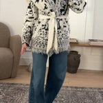 NVLT Knit Fringe Cardigan Sweater