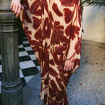 Elegant Oversized Floral Print Maxi Dress