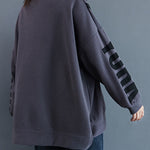 Stylish Letter Print Round-Neck Sweatshirt