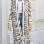 Fringed Long Cardigan Coat