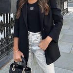 Single Button Pocketed Oversized Blazer