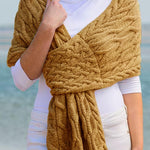 Fashionable women's knitted shawl scarf
