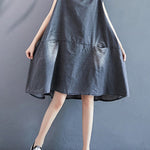 Original Split-Joint With Pocket Denim Dress
