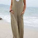 Harper Pocketed Wide Leg Suspender Relaxed Jumpsuit