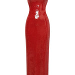 Slim Fit Square Neck Halter Backless Maxi Dress