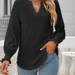 Nadorine Long Sleeve T-Shirt Solid O Neck Elastic Tops for Women Casual Work Office Loose Fit 2026 | Under $40