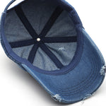 Fashion Retro Ripped Washed Distressed Denim Baseball Cap