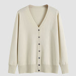 Long Sleeve Choker Top Lightweight Vee Cardigan Sweater
