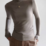 Half Turtleneck Long Sleeve Slim-fit Base T-shirt