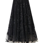 Mesh embroidery heavy industry skirt large size gauze skirt