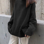 Turtleneck Cashmere Sweater Women Loose Pullover Lazy Wind Warm Knitted Pullover