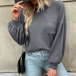 Nadorine Long Sleeve Backless Hollow Knit Sweater for Women Casual Work Office Loose Fit 2026 | Under