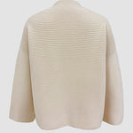 Nadorine Crewneck Knitted Sweater Solid Color Batwing Long Sleeve Pullover Jumper Top