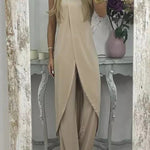Casual Sleeveless Slit Top Loose Two-piece Set