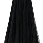 Polka dot high waist gauze skirt princess dress