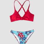 Tie Bralette and Classic Leg Hipster Bikini Set Swimsuits