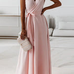 Tie Waist Wrap Maxi Dress