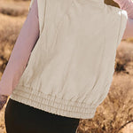 Versatile Stand Collar Button Sleeveless Loose Pocket Casual Vest Jacket