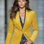 Retro Corduroy One-button Blazer