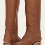 Carol | Mid Calf Boots with Block Heel and Stitch Detail