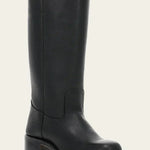 Carol | Mid Calf Boots with Block Heel and Stitch Detail