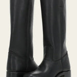 Carol | Mid Calf Boots with Block Heel and Stitch Detail