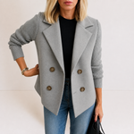 Caroline | Knit Sleeve Blazer Jacket