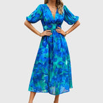 Paulina | Flattering Floral Midi Dress