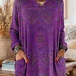 Alice | Retro Ethnic Print Hooded Tunic