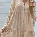 V-neck casual fashion printed patchwork dress