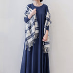 Simple 6 Colors Plus Size Loose Long Sleeve Casual Dress