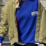 Oversized Bomber Loose Biker Jacket