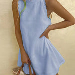 Loose Solid Sleeveless Party Mini Dresses