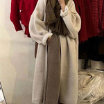 Plain Midi Open Front Cardigan Sweater