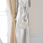 Pearl Eden Satin Back Open Cowl Neck Gown Maxi Dress