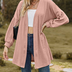 Solid Knit Soft Long Sleeve Open Front Lightweight Knit Cardigans