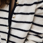 MINERVA striped crew neck jacket