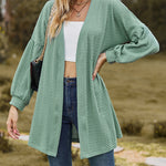 Solid Knit Soft Long Sleeve Open Front Lightweight Knit Cardigans