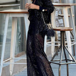 Special Treat Sequin High Rise Wide Leg Party Pants