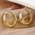 Simple Stylish Gold Hip-Hop Original Ear-Ring