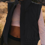 Versatile Stand Collar Button Sleeveless Loose Pocket Casual Vest Jacket