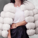 Faux Fox Fur Coat Short Jacket Winter Warm Outwear